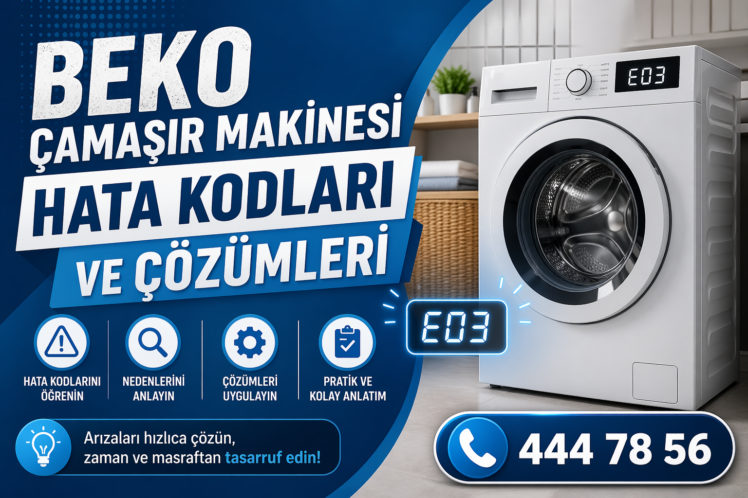 Beko Çamaşır Makinesi Hata Kodları ve Çözümleri