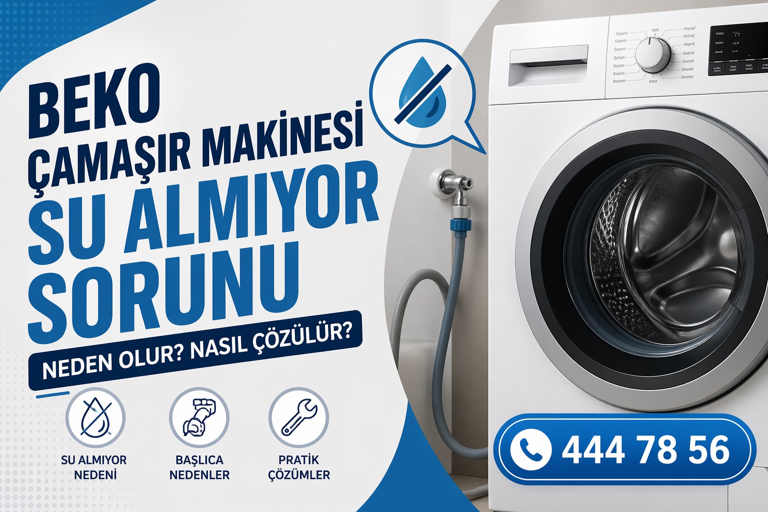 Beko çamaşır makinesi su almıyor sorunu