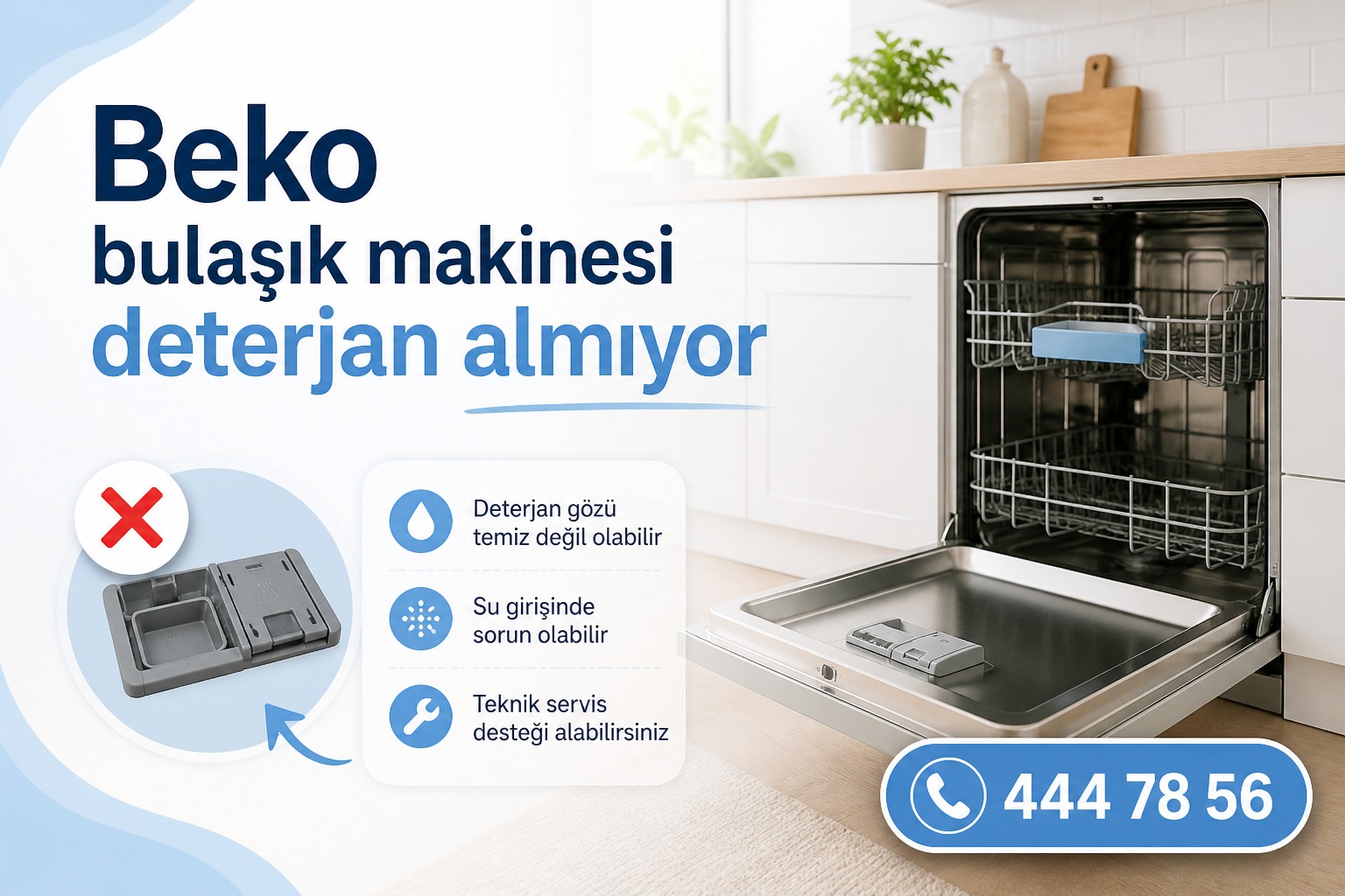 Beko bulaşık makinesi deterjan almıyor