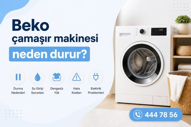 Beko çamaşır makinesi neden durur?